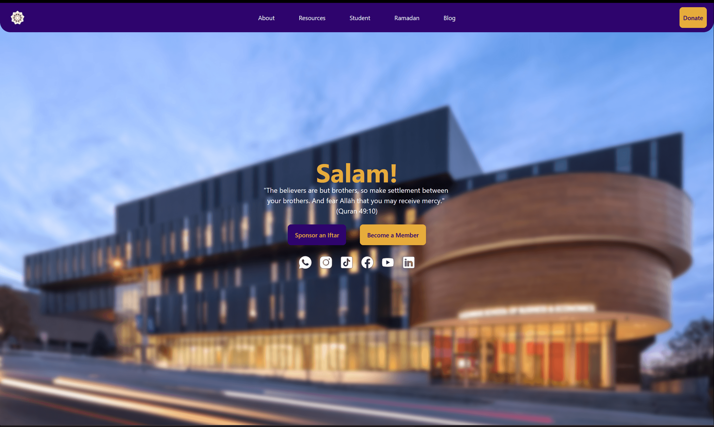 WLU MSA Website preview 1