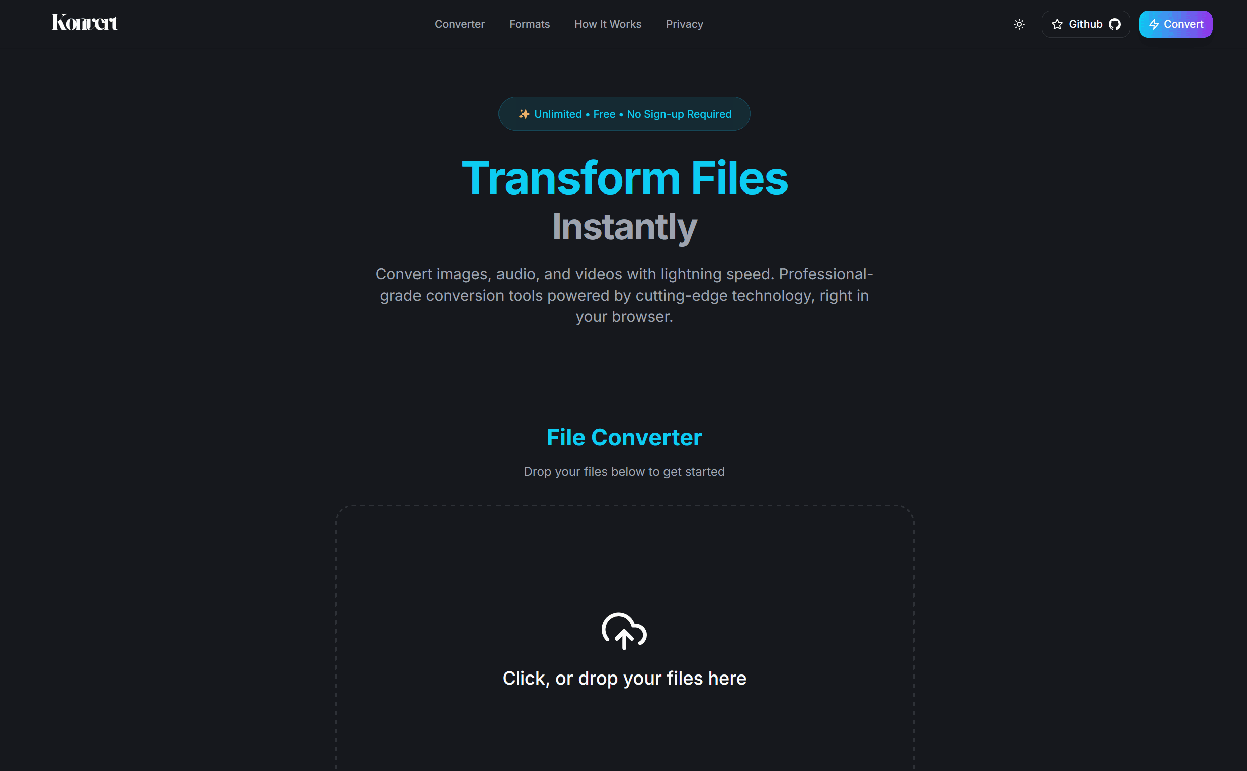 Konvert - Building a Modern File Conversion App with Next.js and Web APIs
