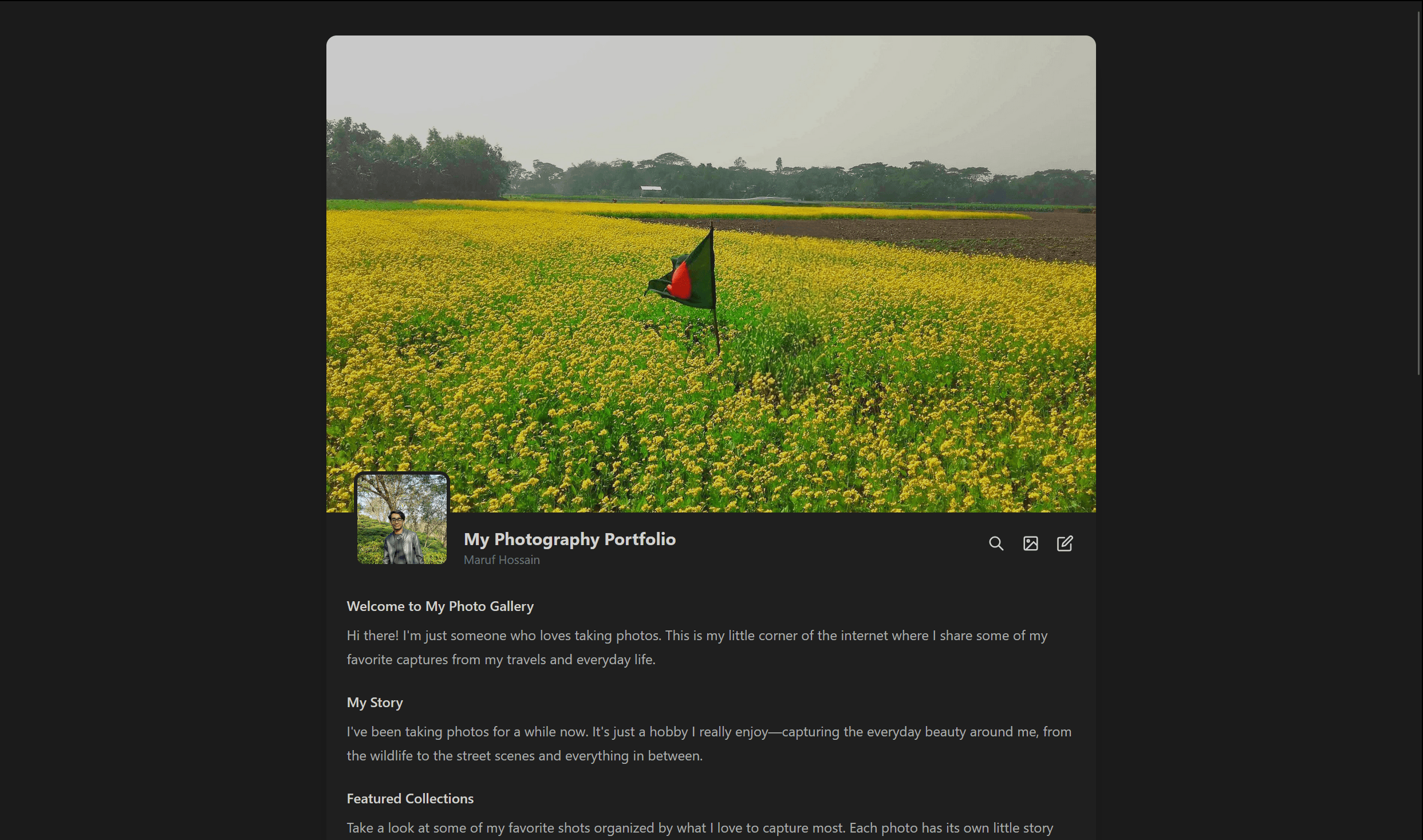 Photography Portfolio screenshot